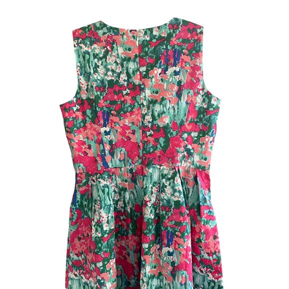 TALBOTS Women's Size 14 Dress Impressionist Floral Print Sleeveless Summer - Picture 7 of 9
